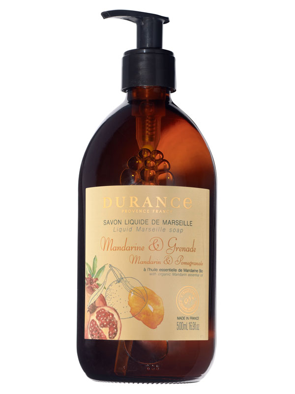 Sapone liquido di Marsiglia Durance - Mandarino e Melograno - 500 ml